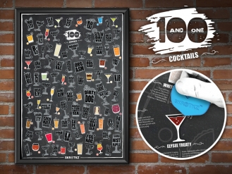 Cocktails scratch poster